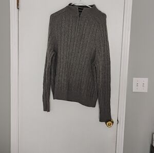 Brooks Brothers Italian Yarn Quarter Zip Merino Wool Blend Pullover Sweater L